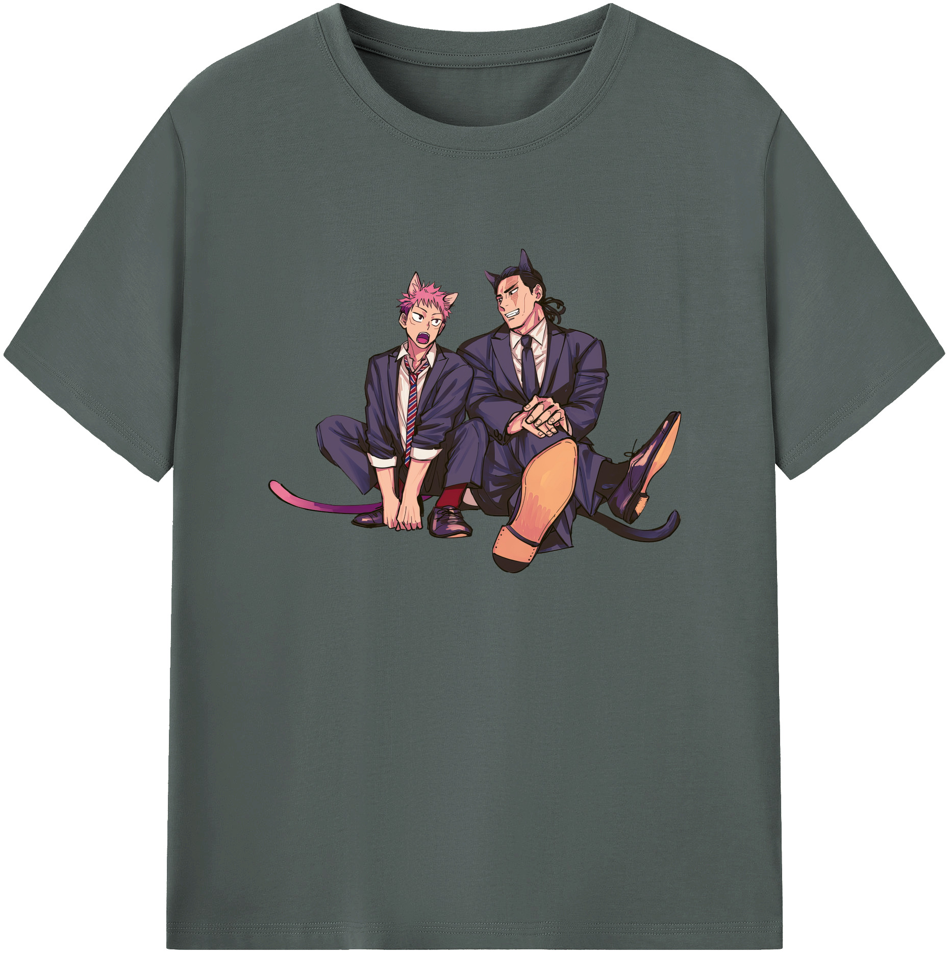 （画像用） 呪術廻戦 Jujutsu Kaisen 綿100％ メンズ半袖Tシャツ｜肌触りやわらか＆通気性